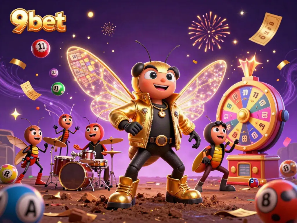 Catch the excitement of 9bet with animated casino characters celebrating wins in a vibrant digital scene.