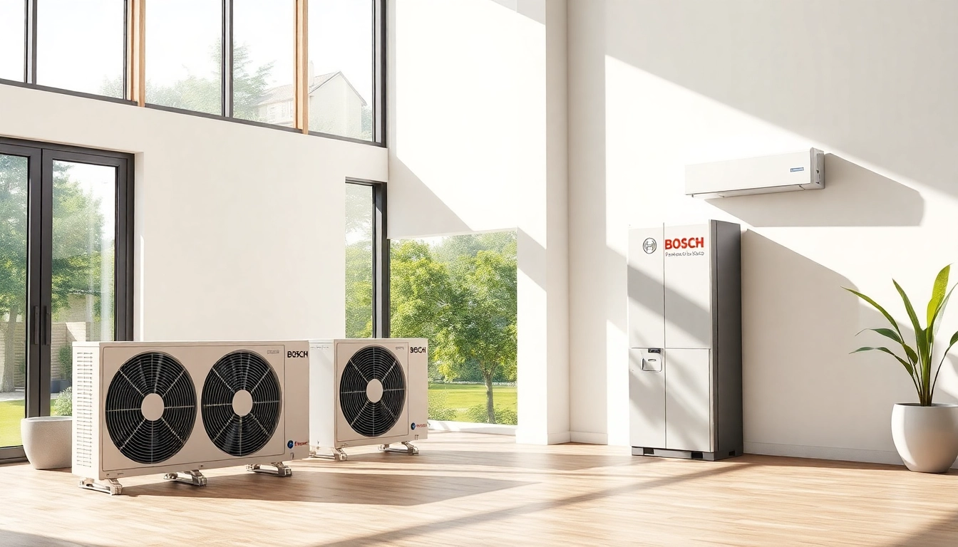 Wärmepumpe Bosch in einem modernen Heim, das effiziente Heizlösungen bietet.