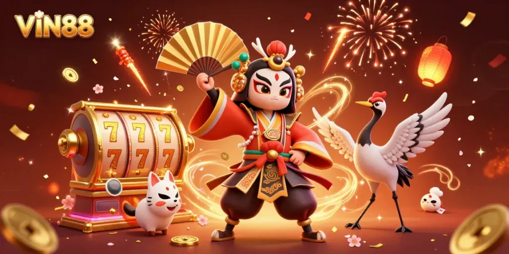 Experience the excitement of winning at VIN88 with vibrant 3D slot games and dynamic characters.