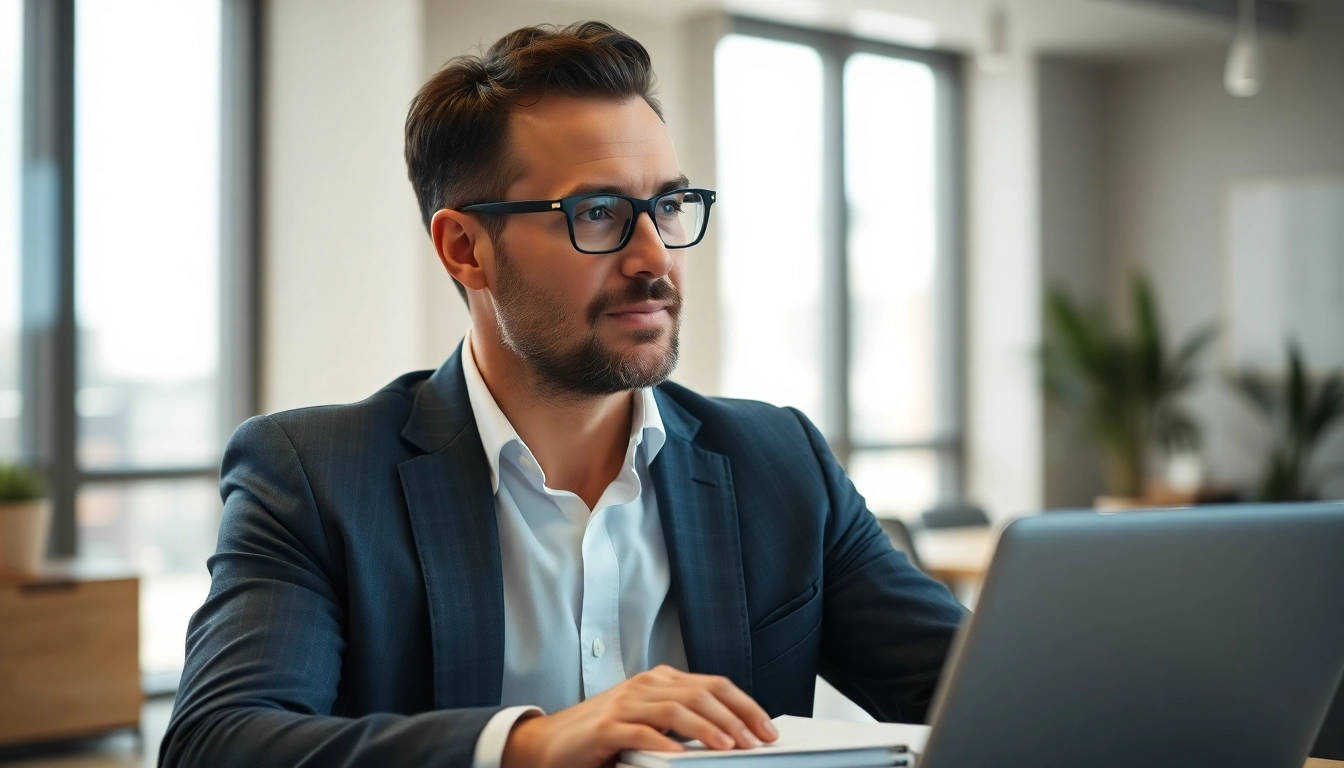Gestalten Sie Ihre persönliche Markenbildung im Beruf mit strategischem Coaching in einem modernen Büro.