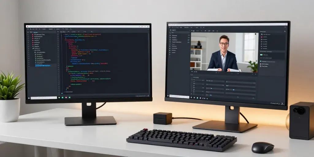 Szene zum Arabisch lernen in Marokko: Innovatives Lernumfeld mit Softwareentwicklung und digitalen Ressourcen.