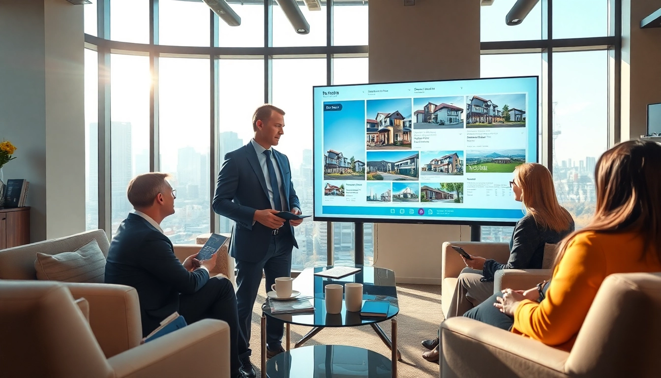 Immobilienmakler Frankfurt Eckenheim zeigt professionelle Immobilienoptionen im Büro.