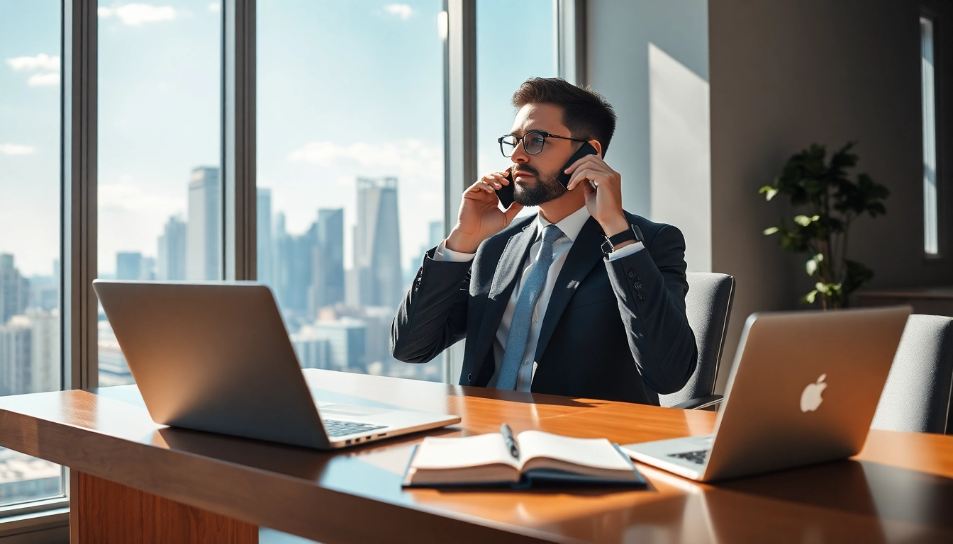 Headhunter führt ein professionelles Gespräch am Schreibtisch und prüft Lebensläufe.