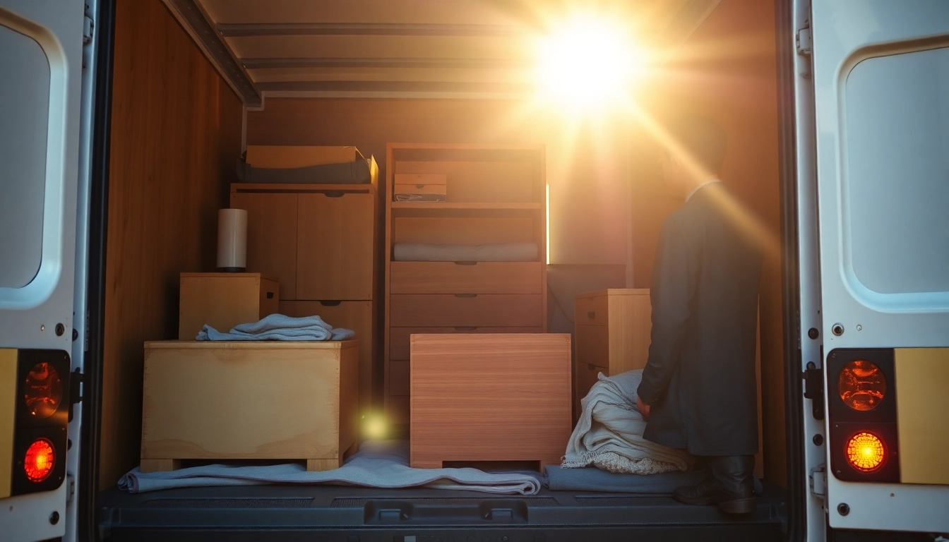 Umzugsunternehmen Wipperfürth packt Möbel sorgfältig in einen LKW für den sicheren Transport.