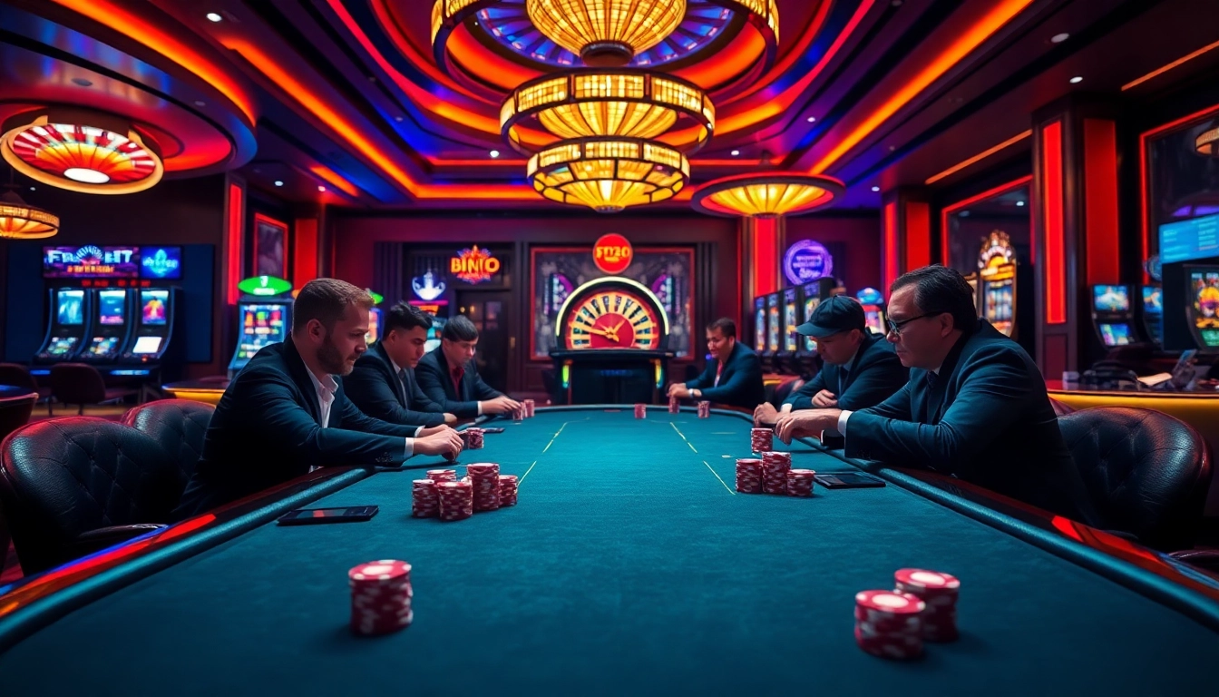 The excitement of poker at https://f122.com.br/, capturing the thrills of high-stakes betting with vibrant casino elements.