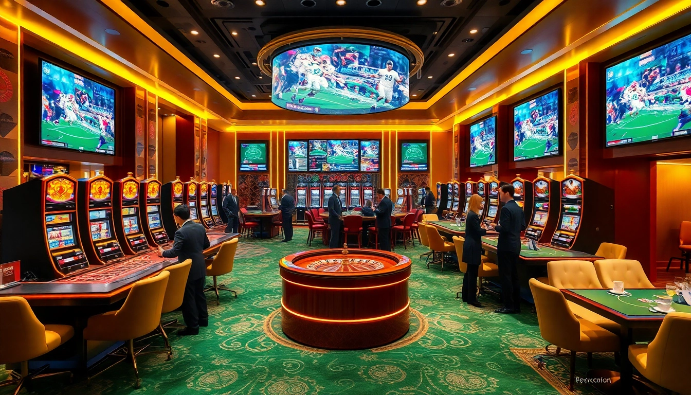 Engaged bettors at Thể thao Five88's vibrant casino, placing bets and enjoying the excitement of sports betting.