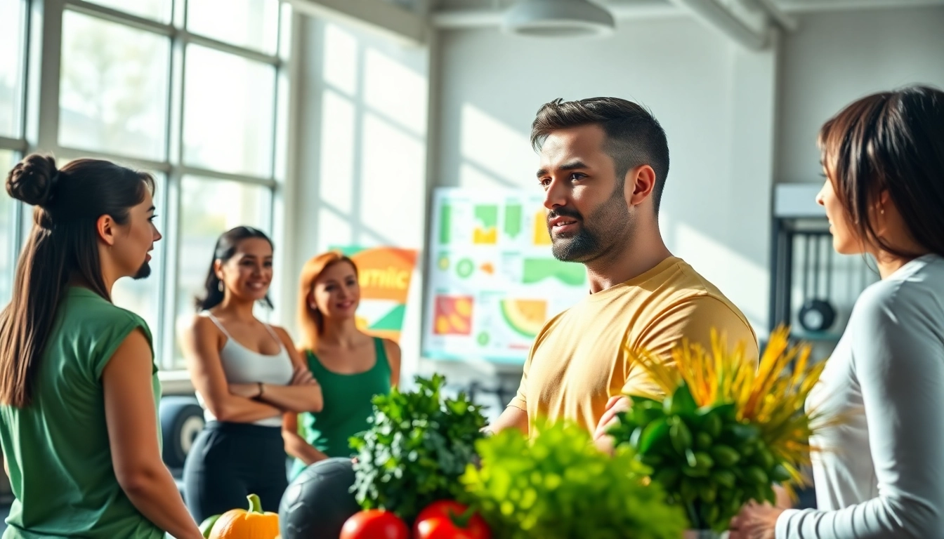 Fitness und Ernährung Workshop mit einem Trainer, der gesunde Ernährungsweisen vermittelt.