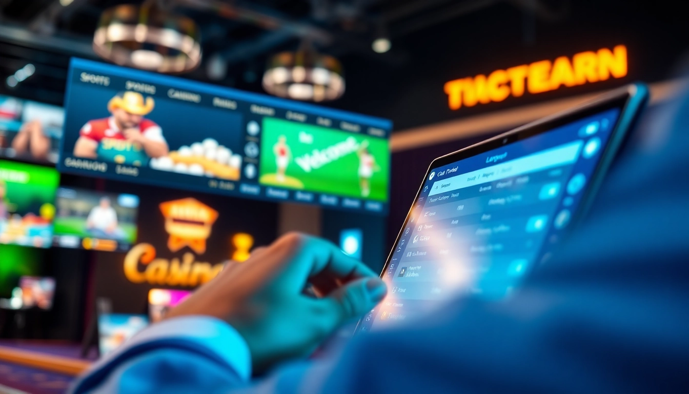 Engaging visual of a nhà cái uy tín platform showcasing interactive gambling features for a trustworthy gaming experience.