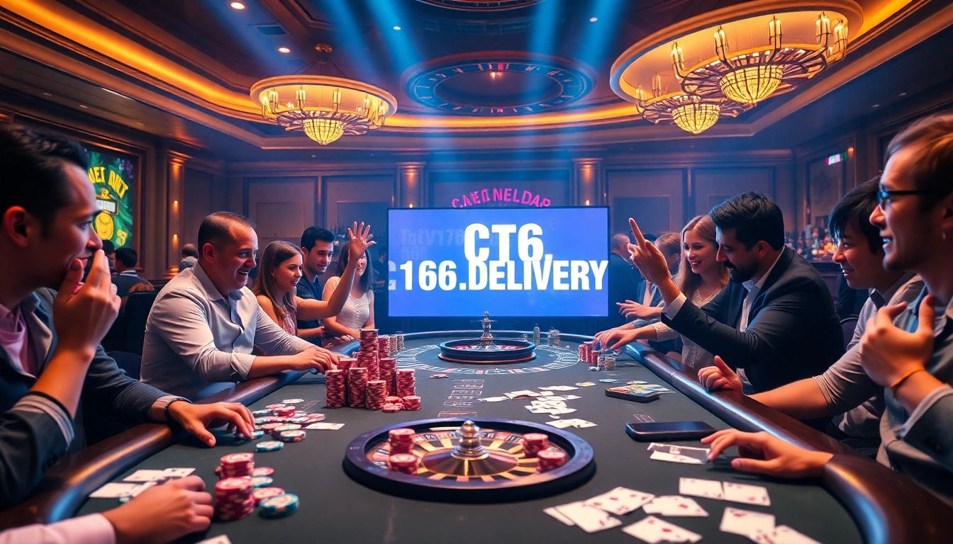 Action-packed poker game showcasing C168.DELIVERY in a luxurious casino atmosphere.