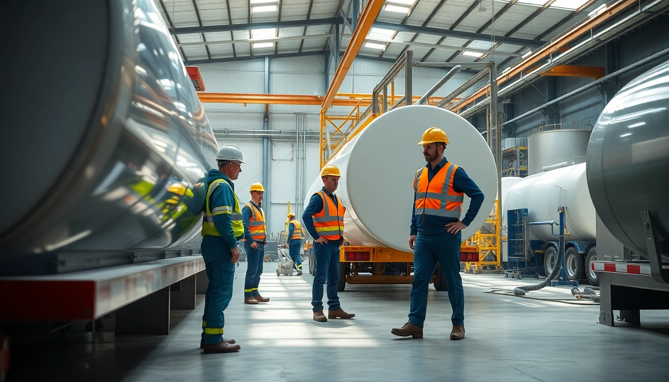 Effiziente Tankentsorgung durch ein professionelles Team in einem industriellen Umfeld