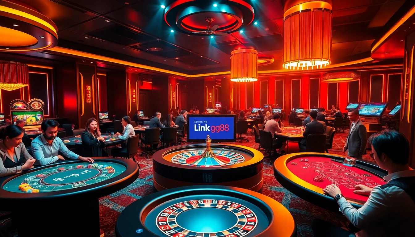 Experience high-stakes action at the Link gg88 casino, featuring dynamic tables and vibrant gaming.