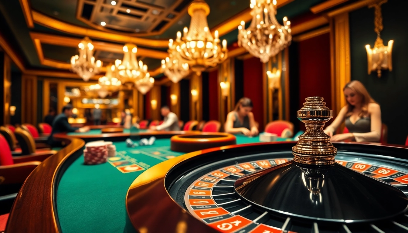 Experience thrilling gaming at https://88vv.marketing/ with a vibrant roulette table and engaged players.