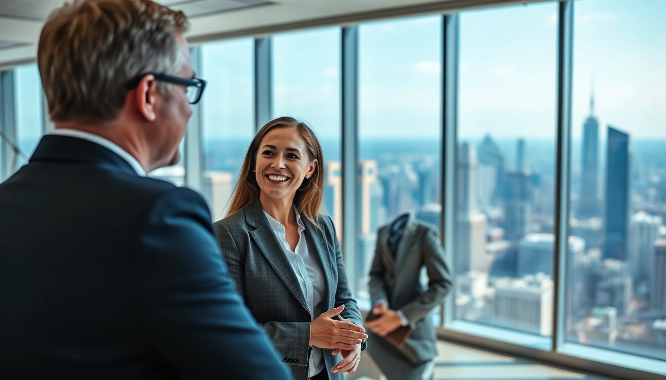 Headhunter Schweiz berät erfolgreich Klienten in einem modernen Büro.