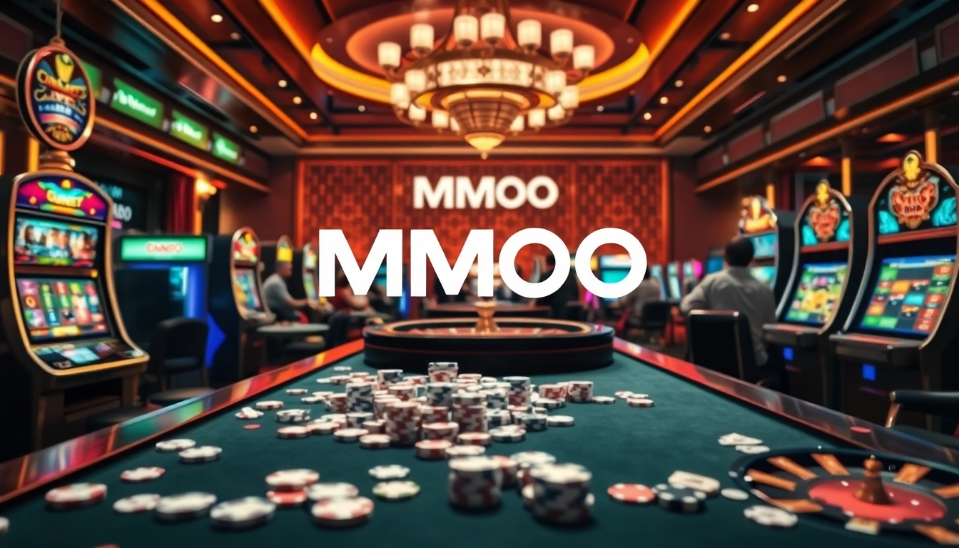 Experience the thrill of MMOO with vibrant casino gaming tables and excitement in every corner.