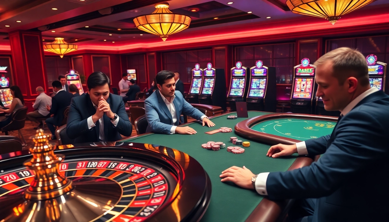 Players enjoying high-stakes poker at TT88 casino, capturing the thrill of gambling.