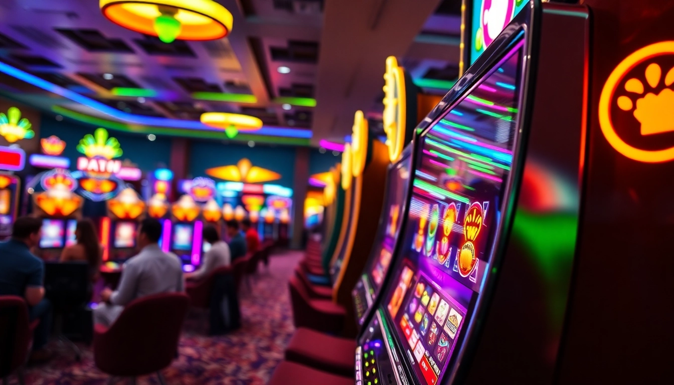 ทดลองเล่นสล็อต ในบรรยากาศคาสิโนที่เต็มไปด้วยความตื่นเต้นและสีสันสดใส