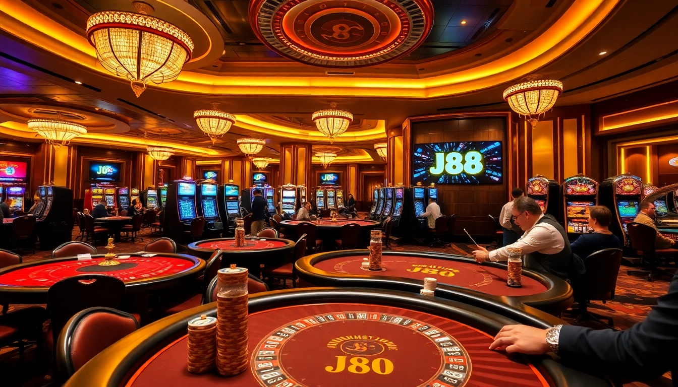 Experience the thrill of J88 Casino with vibrant gaming tables and exciting slots.