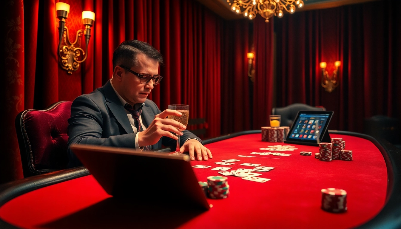 Engaging scene of a poker table with chips and cards featuring the hidden wiki 1 to illustrate gambling strategy.