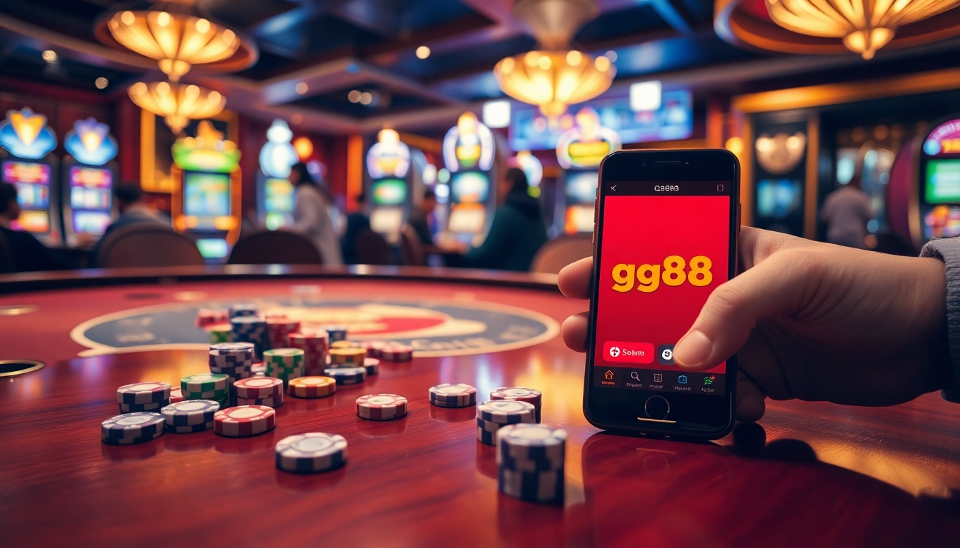 Play exciting games at gg88 media casino with vibrant poker chips and high-stakes bets.