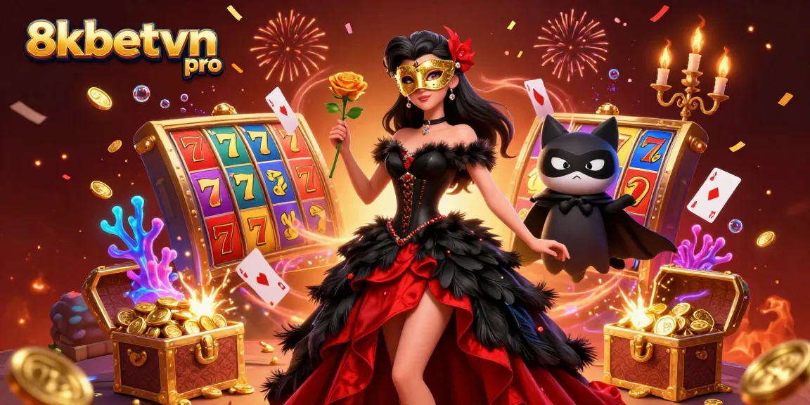 Experience jackpot thrills at 8kbetvn pro with dynamic slot reels and vibrant casino elements
