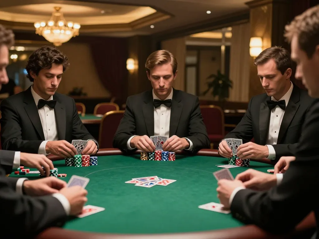Players engaging in intense poker game at F168, showcasing strategy and high stakes