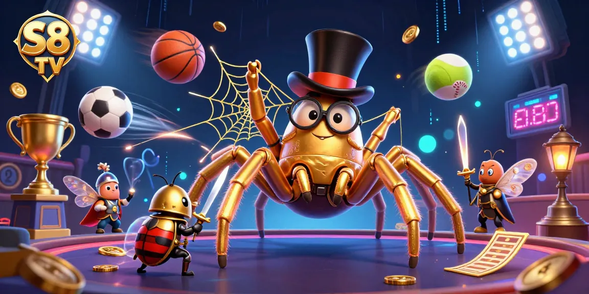 Engage with thrilling sports betting on S8 TV while witnessing a vibrant casino scene.