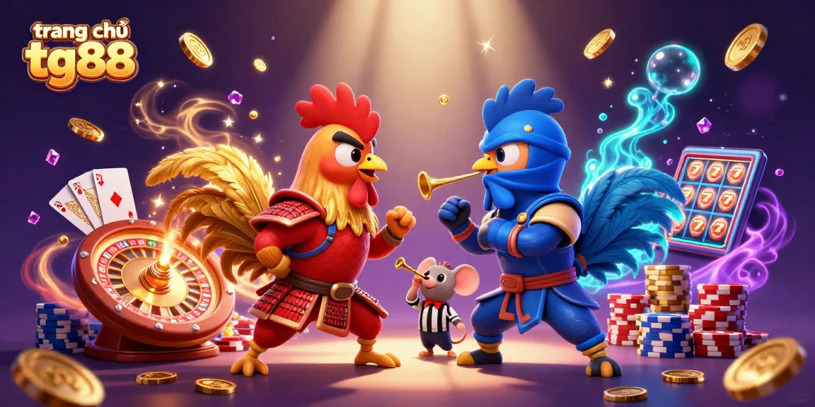 Experience the thrilling action at trang chủ tg88 casino with fighting roosters and dazzling game elements.