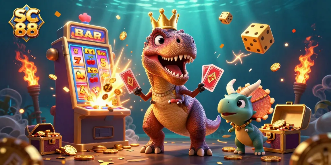 Win big at SC 88 with a dynamic scene of characters in a vibrant casino setting.