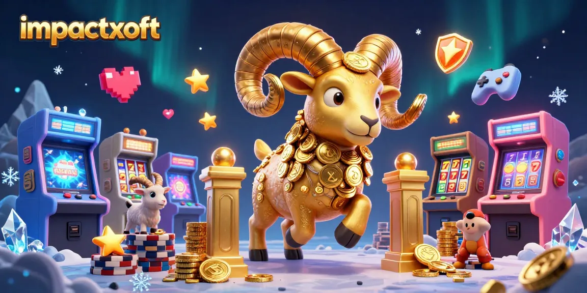 Win big with impactxoft in this vibrant casino-themed scene featuring a golden ram.