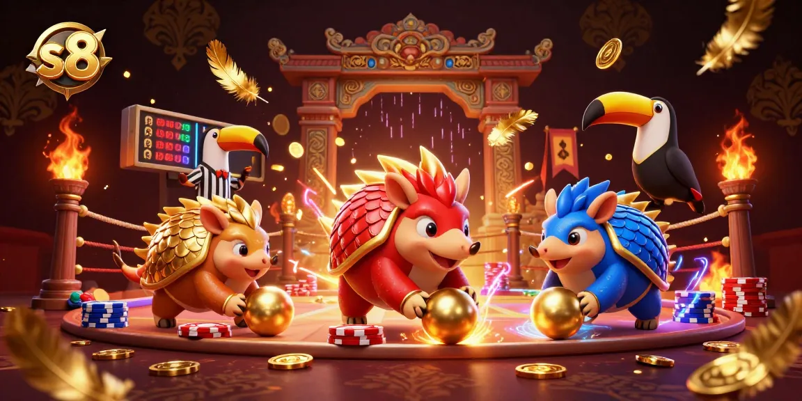 Experience thrilling gameplay at s8 with dynamic pangolin rivals in a vibrant casino scene.